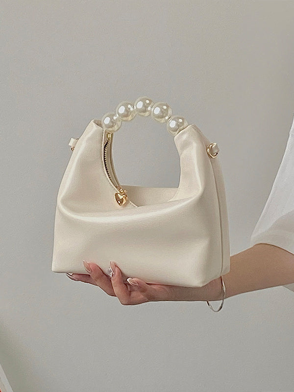 Chains Zipper Pearl Handle The Dumpling Bags