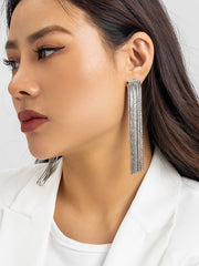 Solid Color Tasseled Earrings Accessories