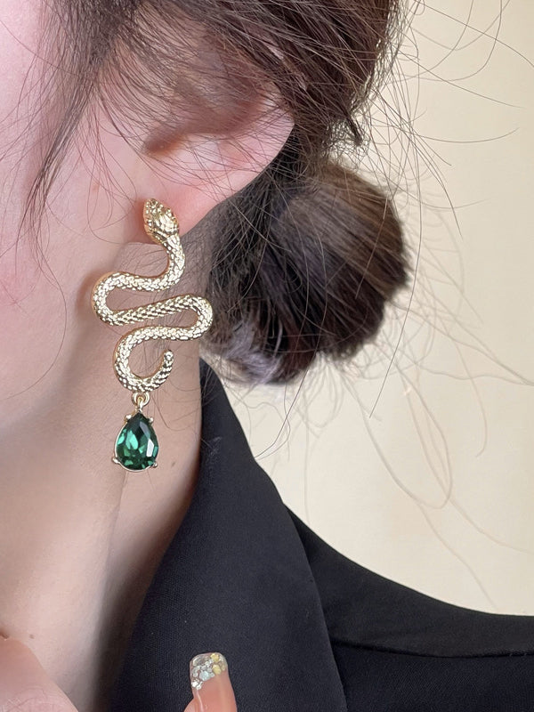 Contrast Color Snake Shape Earrings Accessories