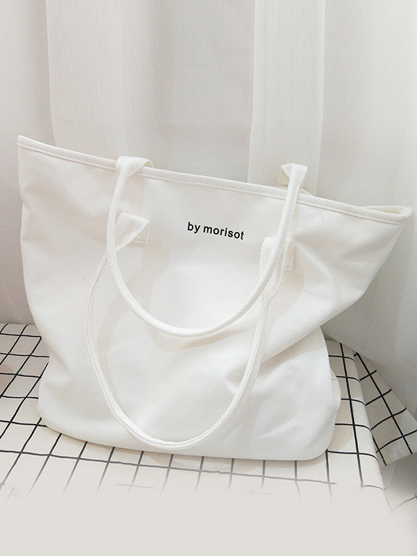 Casual Simple Letter Printed Tote Bag