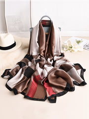 Chic Plaid Silk Imitation Shawl&Scarf