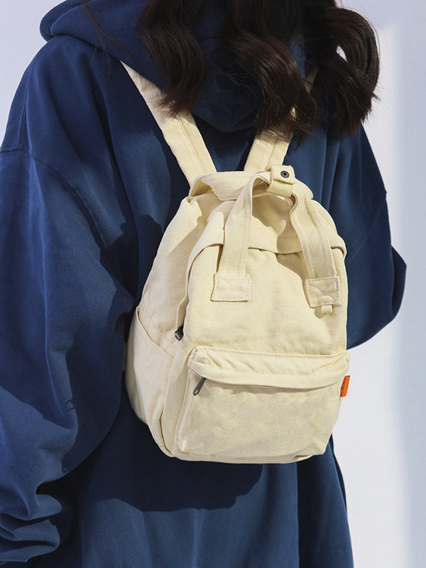 Simple Casual 5 Colors Canvas Backpack