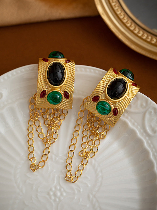 Chains Tasseled Eardrop Earrings Accessories