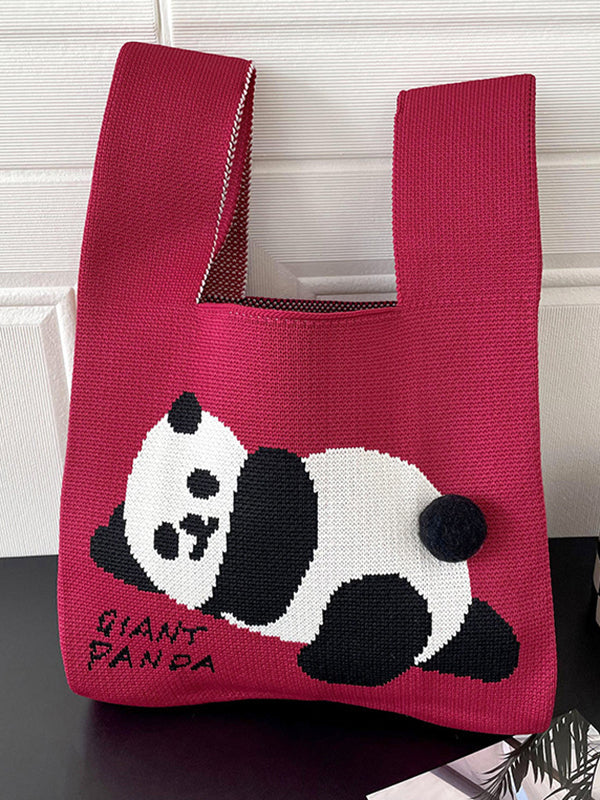 Animal Printed Bags Accessories Woven Handbag