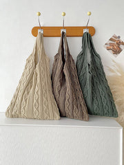 Woven Solid Color Handbags