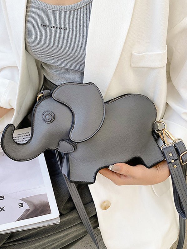 Bolso de hombro con forma de elefante de PU 