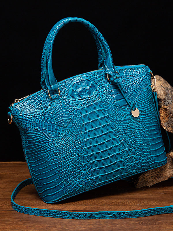 Alligator Print Pleated Split-Joint Bags Handbags