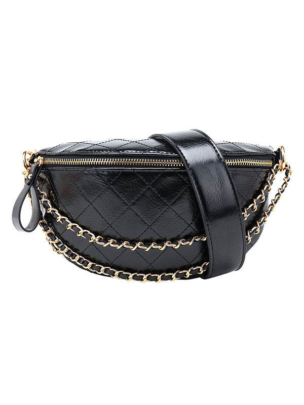 Bolso bandolera con cremallera y cadenas Cool Chic 