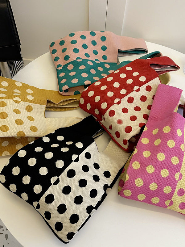 Multi-Colored Polka-Dot Split-Joint Bags Accessories