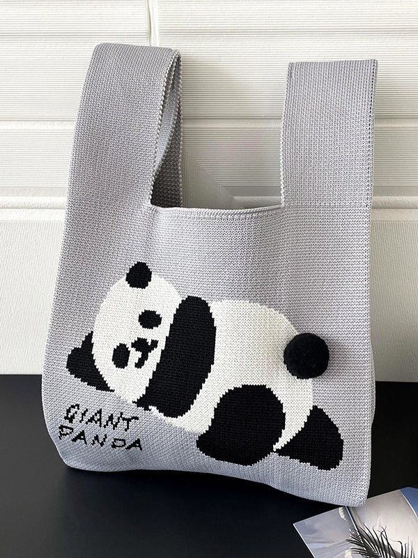 Animal Printed Bags Accessories Woven Handbag