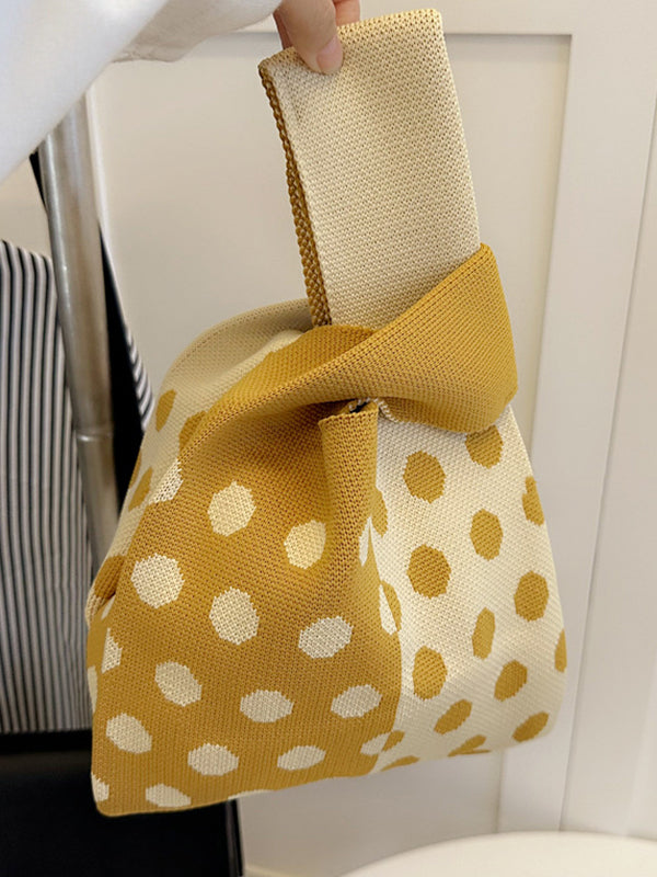 Multi-Colored Polka-Dot Split-Joint Bags Accessories