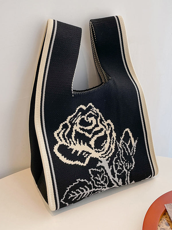 Bolsos florales Bolso tejido 