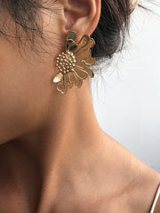 Vintage Alloy Flower Earrings