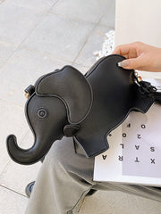 Bolso de hombro con forma de elefante de PU 