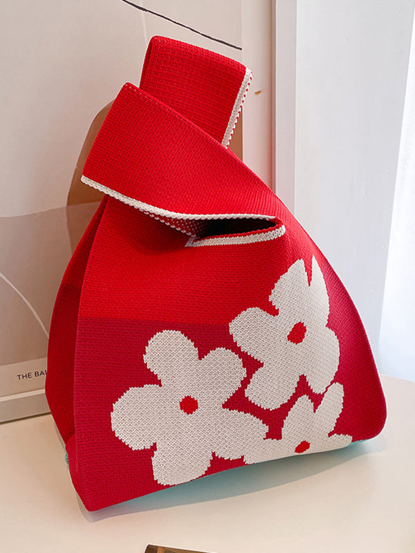 Floral Bags Woven Handbag