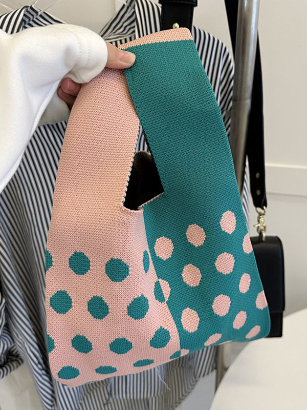 Multi-Colored Polka-Dot Split-Joint Bags Accessories