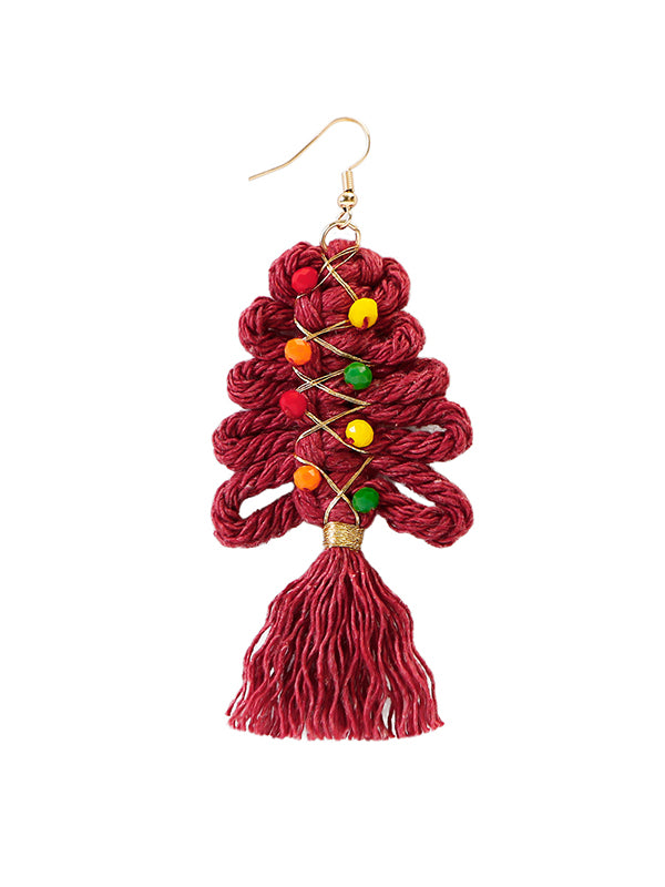 Tasseled Earrings Christmas Tree Accessories