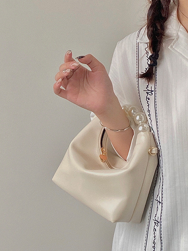 Chains Zipper Pearl Handle The Dumpling Bags