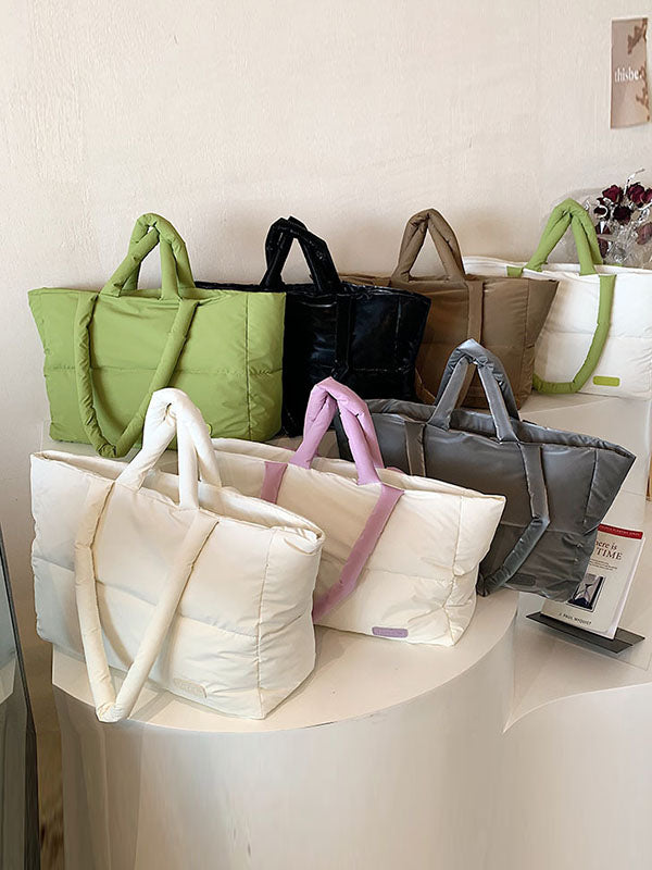 Split-Joint Padded Bags Handbags Tote Bags