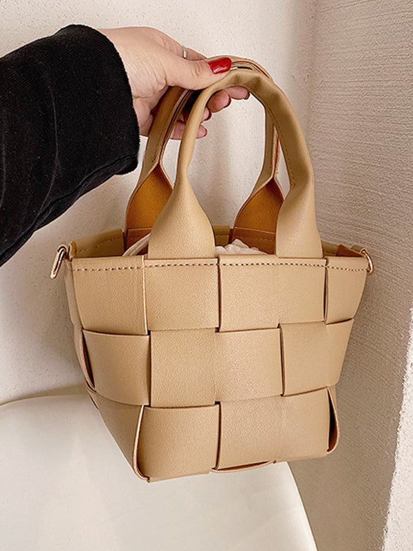 PU Vintage Woven Bags Handbags