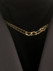 Chains Double Layered Necklaces Accessories