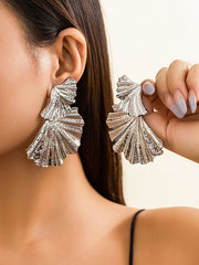 Geometric Leaves Shape Solid Color Drop Earrings