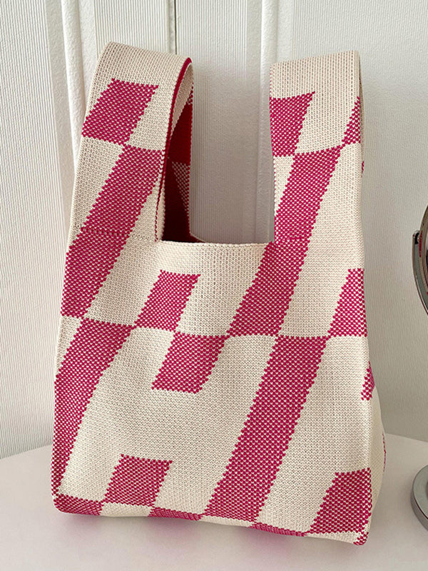 Geometric Bags Accessories Woven Handbag