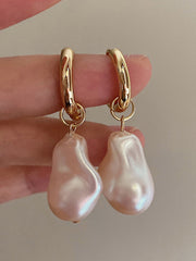 Irregularity Imitation Pearl Contrast Color Earrings Accessories