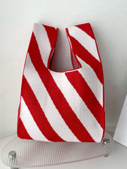 Urban Contrast Color Striped Bags Accessories Handbags