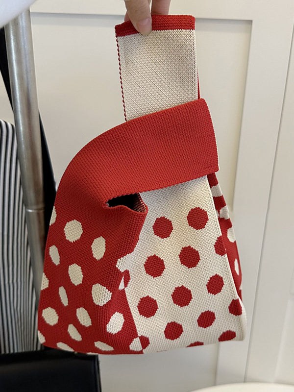 Multi-Colored Polka-Dot Split-Joint Bags Accessories