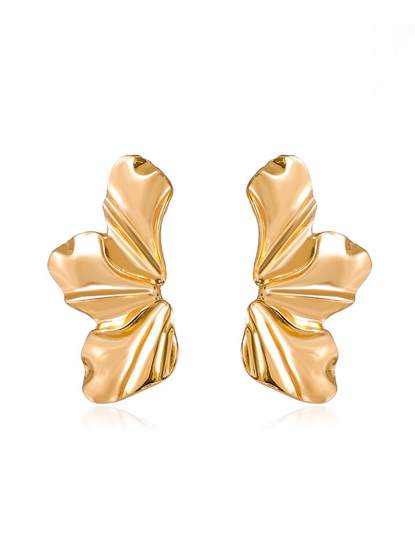 Flower Shape Solid Color Earrings Accessories